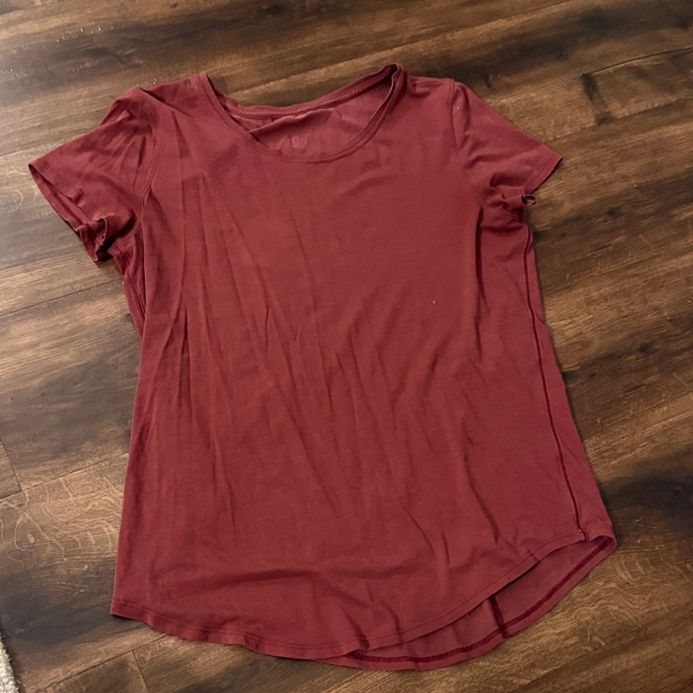 lululemon athletica Maroon Short Sleeve love Tee